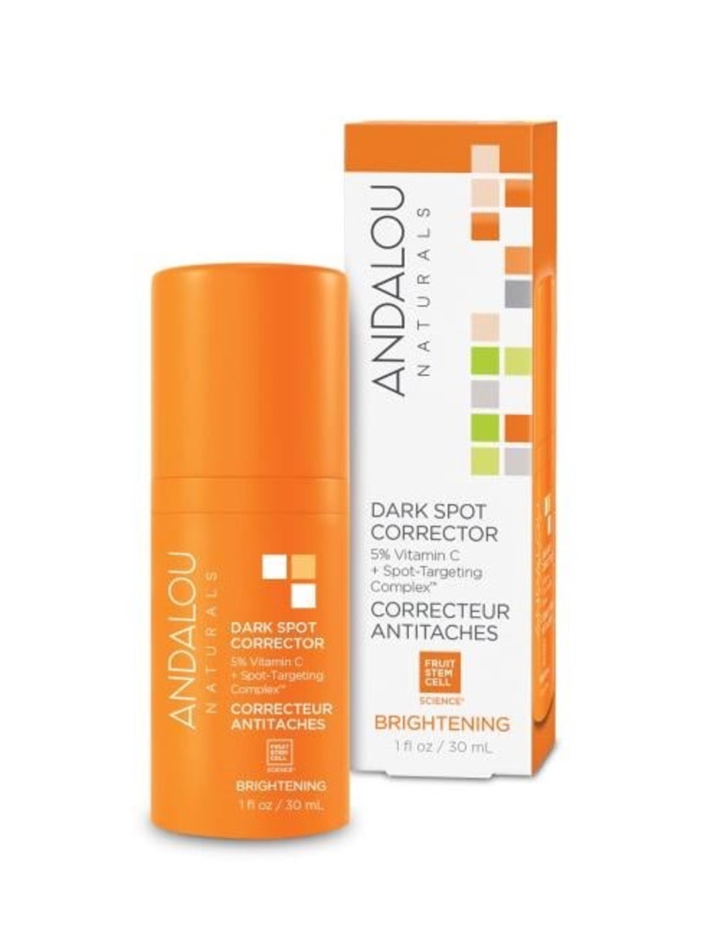 Andalou Naturals Dark Spot Corrector, Brightening, 1 Fluid Ounce